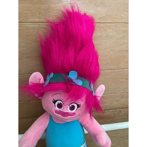 EUC Build-A-Bear Trolls Plush Doll Poppy With Colorful Outfit & Wild Hair - Picture 4 of 8